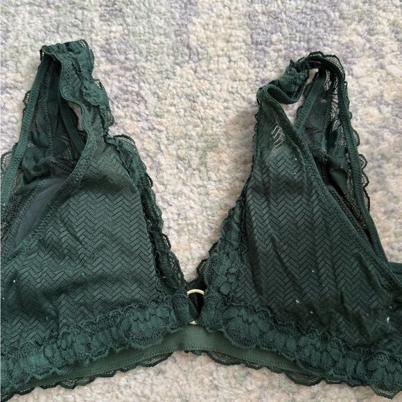 Forest Green Lace Triangle Bralettes from Aerie - Picture 3 of 5
